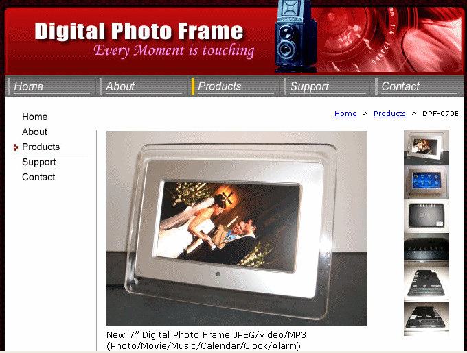 New 7 Digital Photo Frame JPEG/Video/MP3 (Photo/Movie/Music/Calendar)