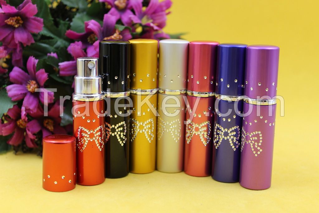 5ml Aluminum Perfume Atomizer Bottle with Butterfly