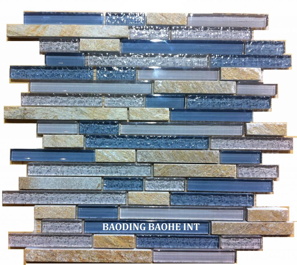 glass blended stone mosaic
