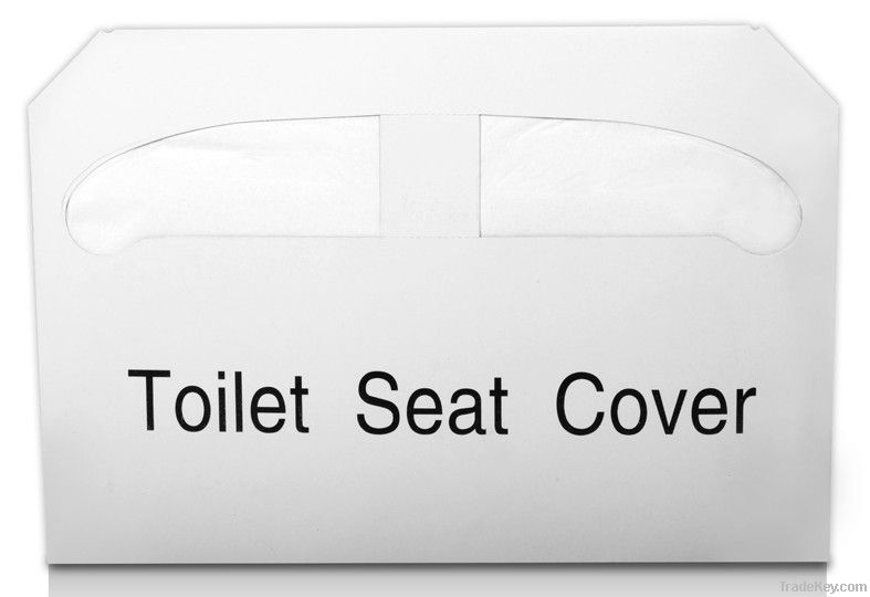 Disposable paper toilet seat cover