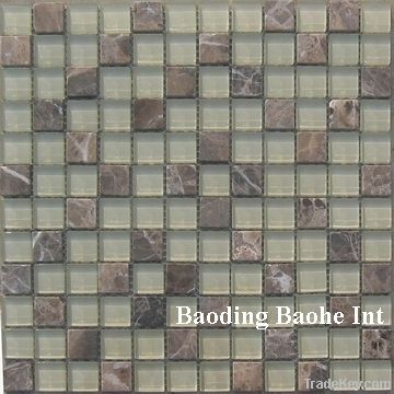 Slate blended glass mosaic