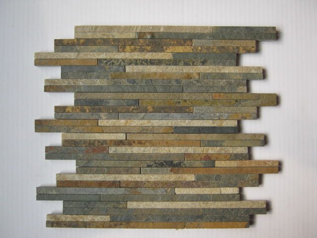 glass mosaic mixed slate