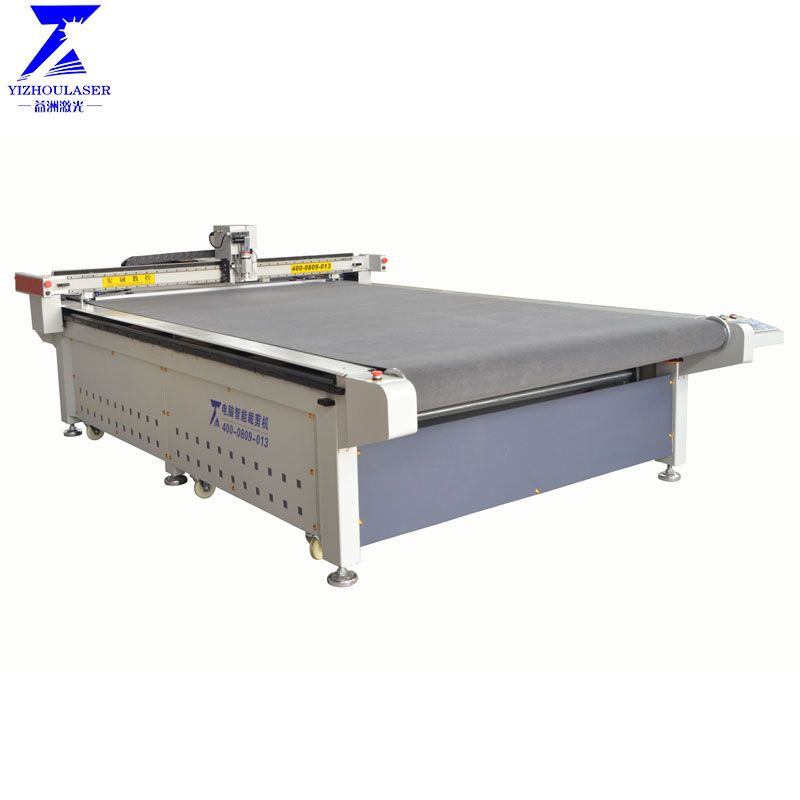 cardboard cnc cutting machine with creasing tool, V-cut tool, CCD camera