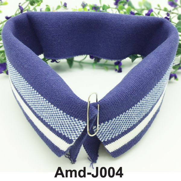 Jacquard rib knit trims flat collar and cuffs for making garments