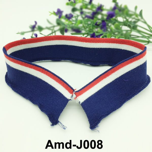 Jacquard rib knit trims flat collar and cuffs for making garments By  Jiangyin Amanda Textile Co., Ltd