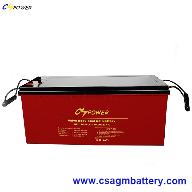 CSPOWER High temperature Deep Cycle Gel Battery 12V 200Ah