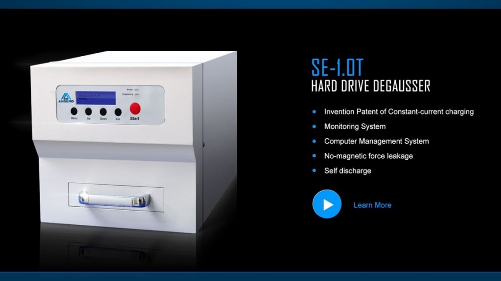 SE-1.0T Quality hard drive degausser more than 12000Gs