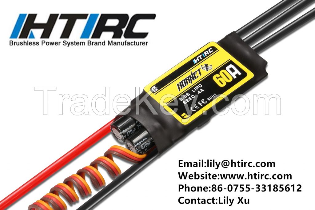 HTIRC Hornet 60A 6s ESC Brushless Electric Speed Controller  For RC Airplane 