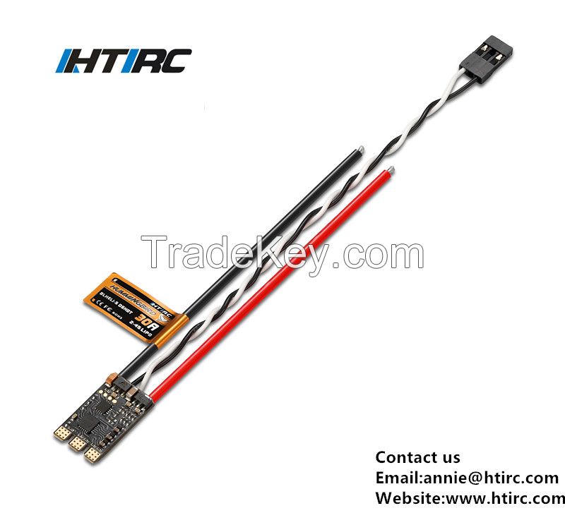 HTIRC Hummingbird Brushless ESC 30A BLHeli-S Electric Speed Controller Dshot600 for FPV Racing Drone, Multirotor