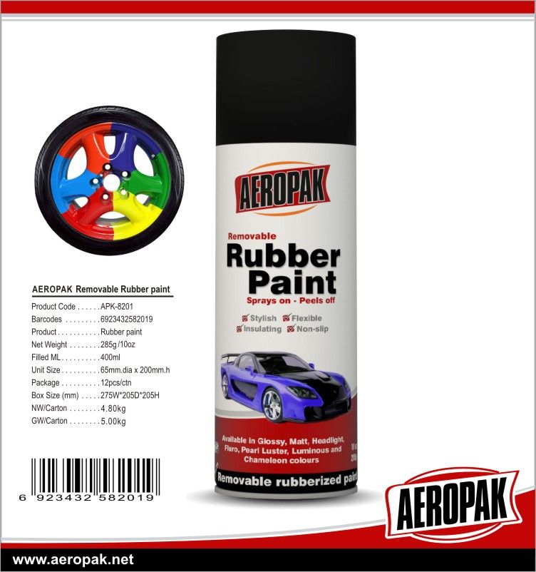 Aeropak Glossy Matt Peelable Rubber Spray Paint