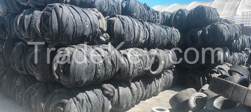 Used tyre bales