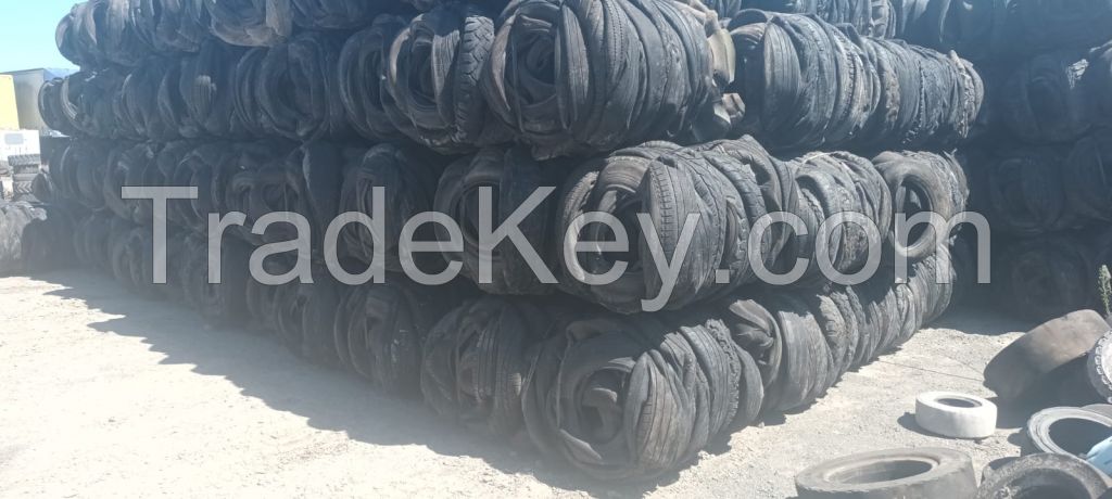 Used tyre bales 