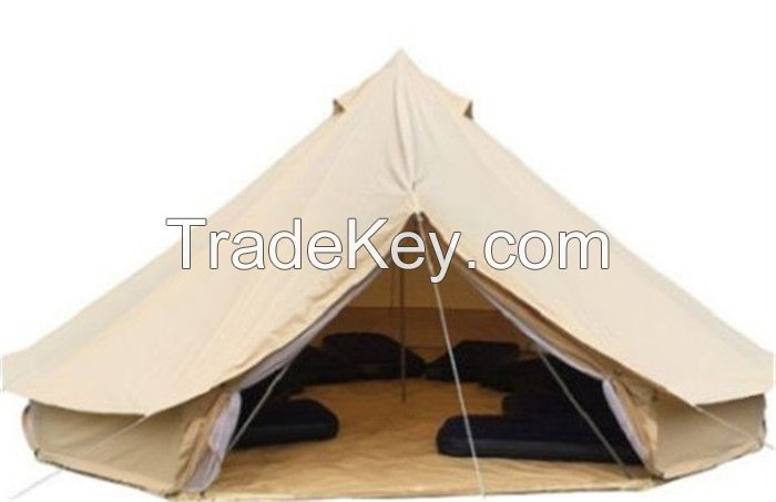 Camping Herringbone Bell Tents with Chimney Hole