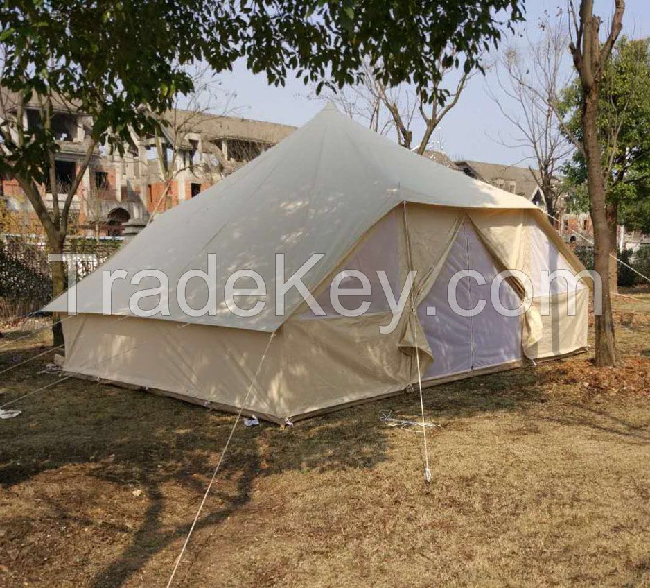 Large 6M Outdoor Camping Cotton Herringbone Tents