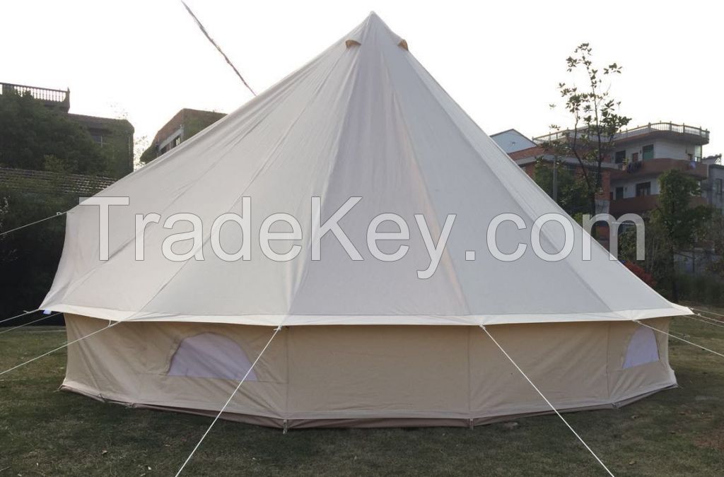 Camping Herringbone Bell Tents with Chimney Hole