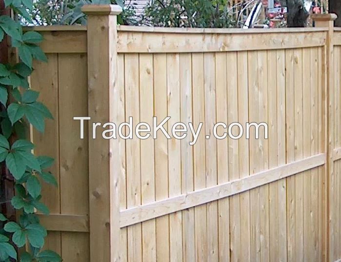 Canadian cedar fence components