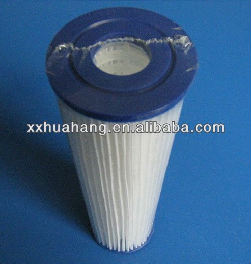 High flow rate pleated filter cartridge, water filter