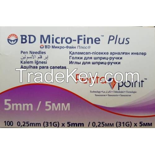 BD Micro-Fine Pentapoint 5mm (31G) 100 needles