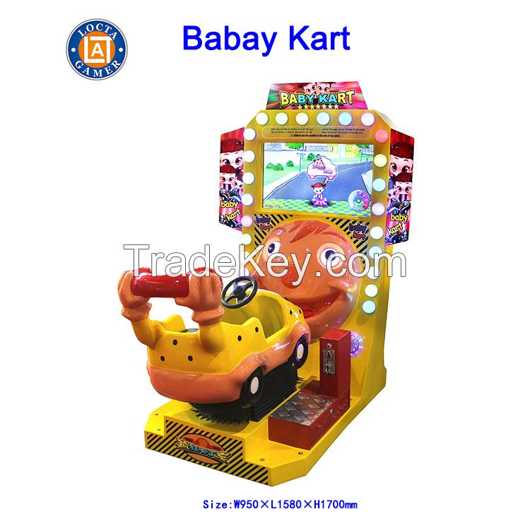 Indoor Coin Operated Game Redemption Game Machine Swing Machine, Video Game Baby Kart for sale
