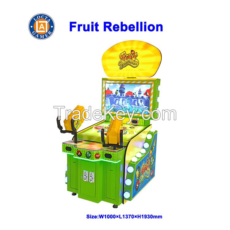 Indoor Coin Operated Shooting game Machine Redemption Game Machine, Video Tickets Game Fruit Rebellion