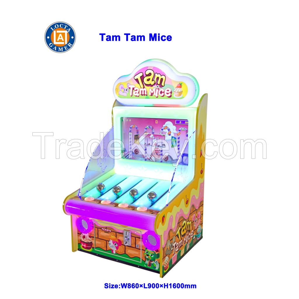Indoor Coin Operated Redemption Game Machine, Video Tickets Game Tam Tam Mice for sale