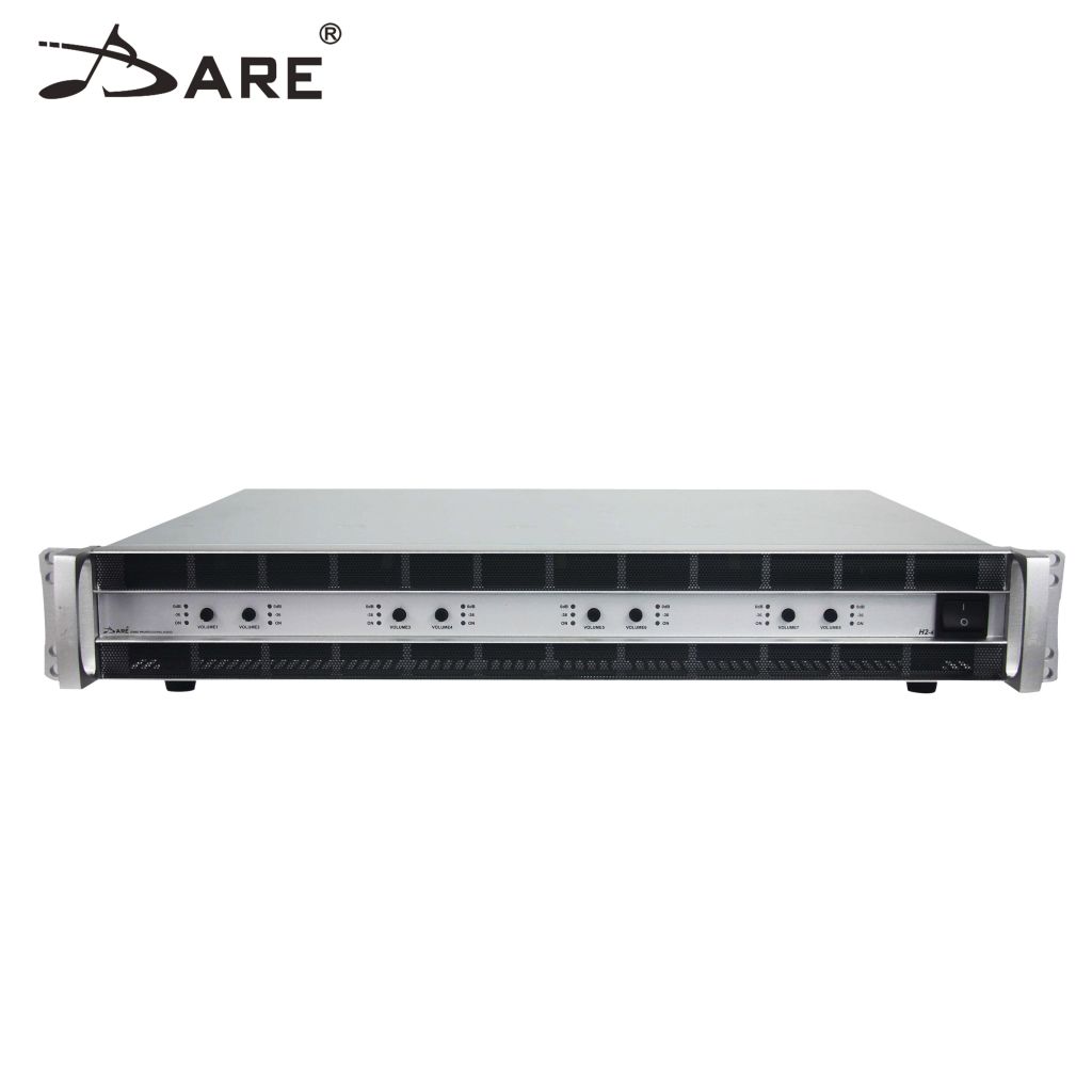 H2.4 8CH*1200W(4CH*2700W) Class D professional power amplifier, multi CH audio digital amplifier