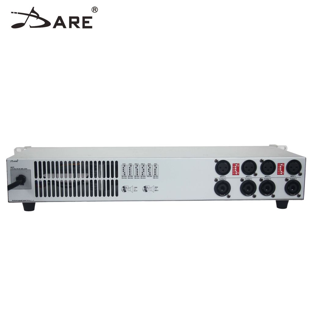 H4 4CH*1200W Class D professional power amplifier, audio digital amplifier with full range PFC PSU