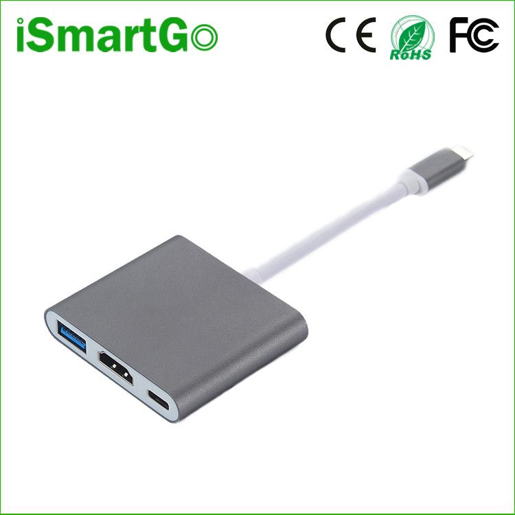 3 in 1 USB-C 3.1 to HDMI Adapter For MacBook 2015/2016, MacBook PRO 2016/2017 &amp; Later