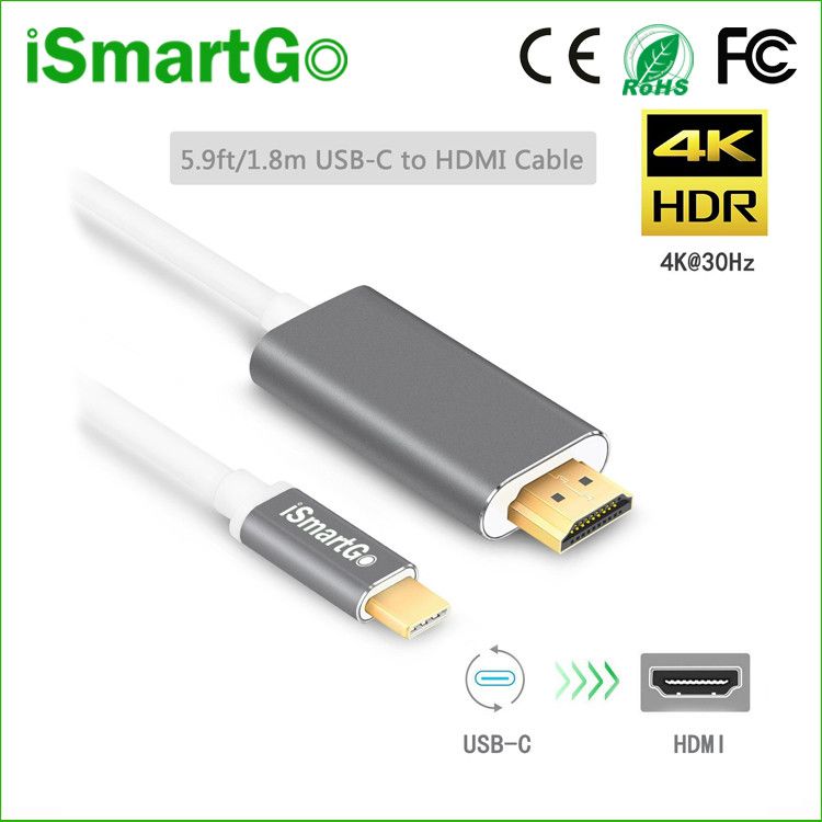 Hot Selling USB C to 4K HDMI Cable HDTV Output for Samsung aGalaxy S8/S9, MacBook