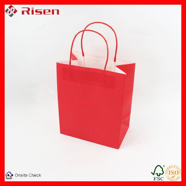 recycleable shoping bag with paper twist handle