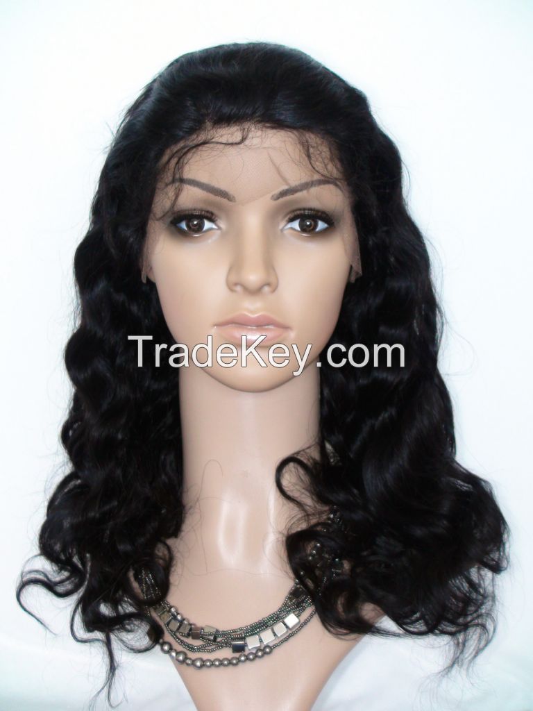 Deep Curly Brazilian Virgin Human Cuticle Aligned Hair Lace Front Wigs with Baby Hair