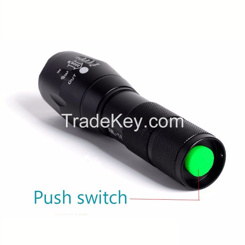 XM-L L2 5000LM Waterproof Zoomable LED Flashlight Torch tactical light
