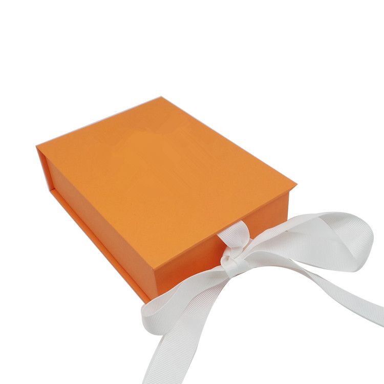 Fancy Paper Rigid Cardboard Ribbon Packaging Box
