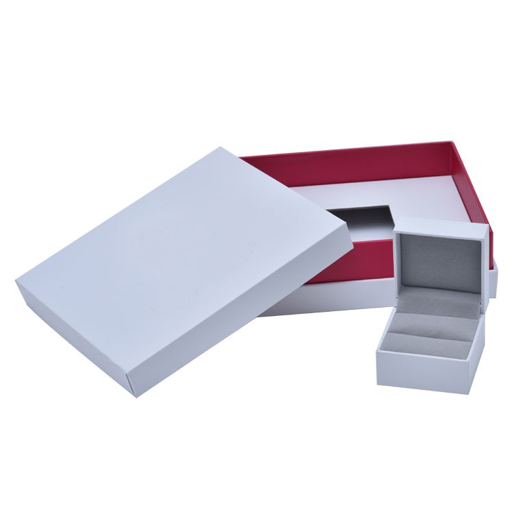 Simple Design Custom Printed Velvet Ring Paper Box