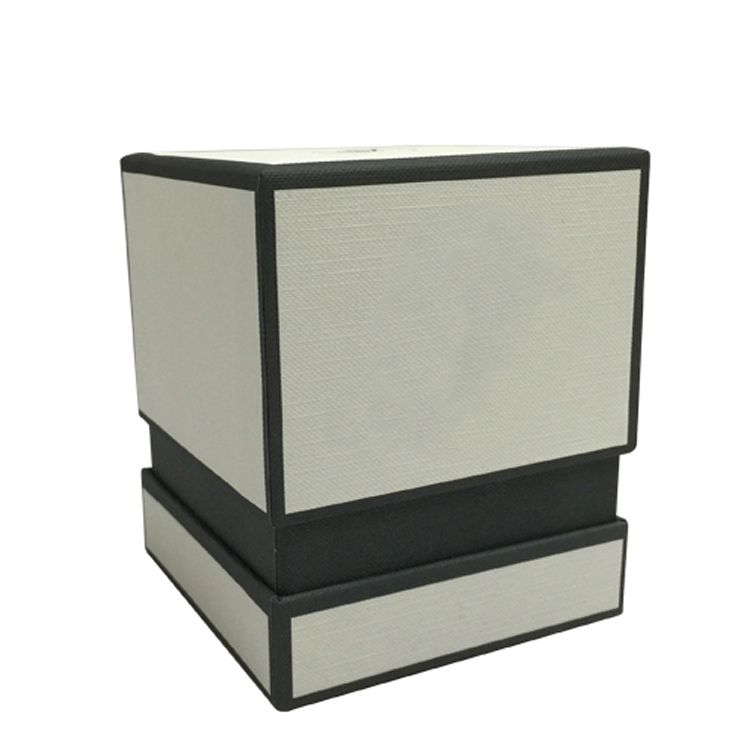 Luxury Black Gold Logo Gift Packaging White Paper Candle Box