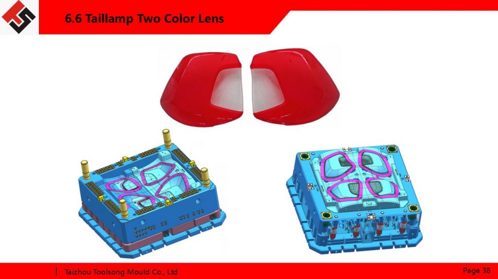 Toolsong Mould Taillamp Two Color lens with rotational function