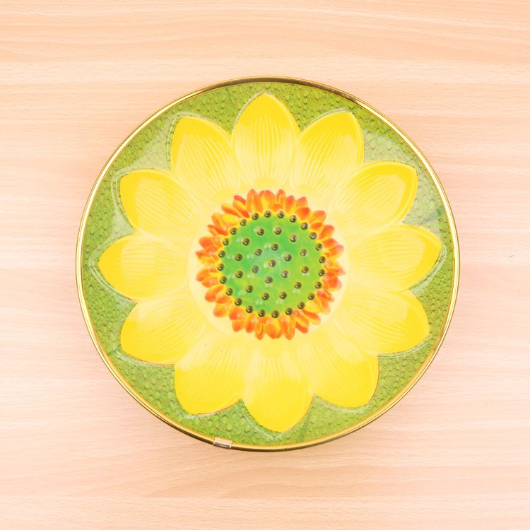 New Tray OEM Plastic Plate with Sunflower Design