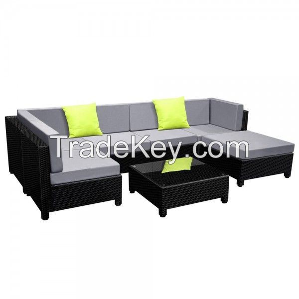 Outdoor furniture sale- Wicker Rattan 6 Seater Outdoor Lounge Set 