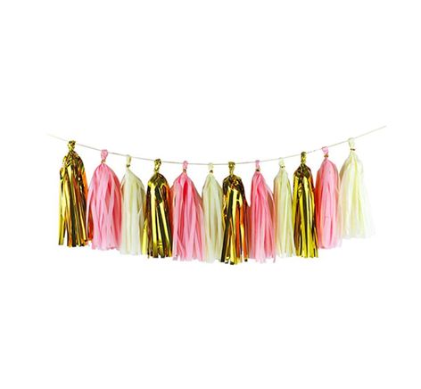 Tissue Paper Tassel Garlands for Celebrations and Party Events Supplies