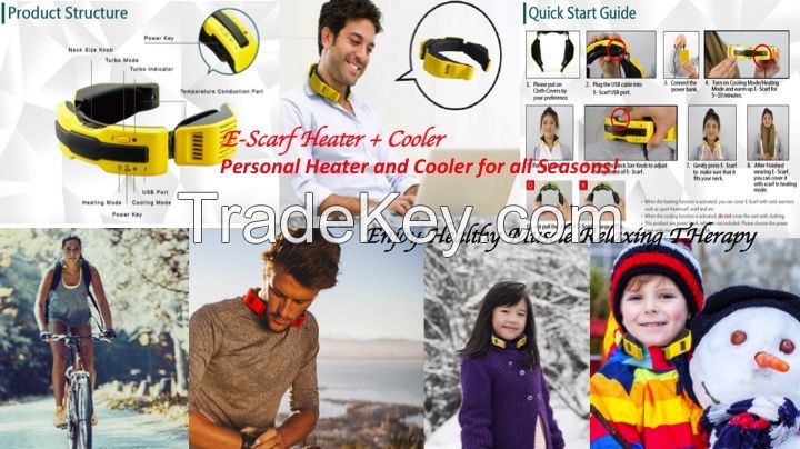 Wearable Cooler/Heater Scarf body temperature conditioner
