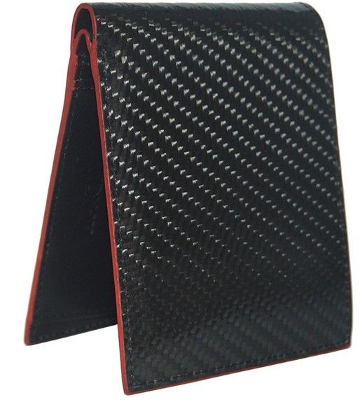 Slim Carbon Fiber Pu Leather Wallet