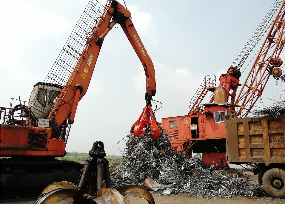 High frequency scrap mental grab for excavator