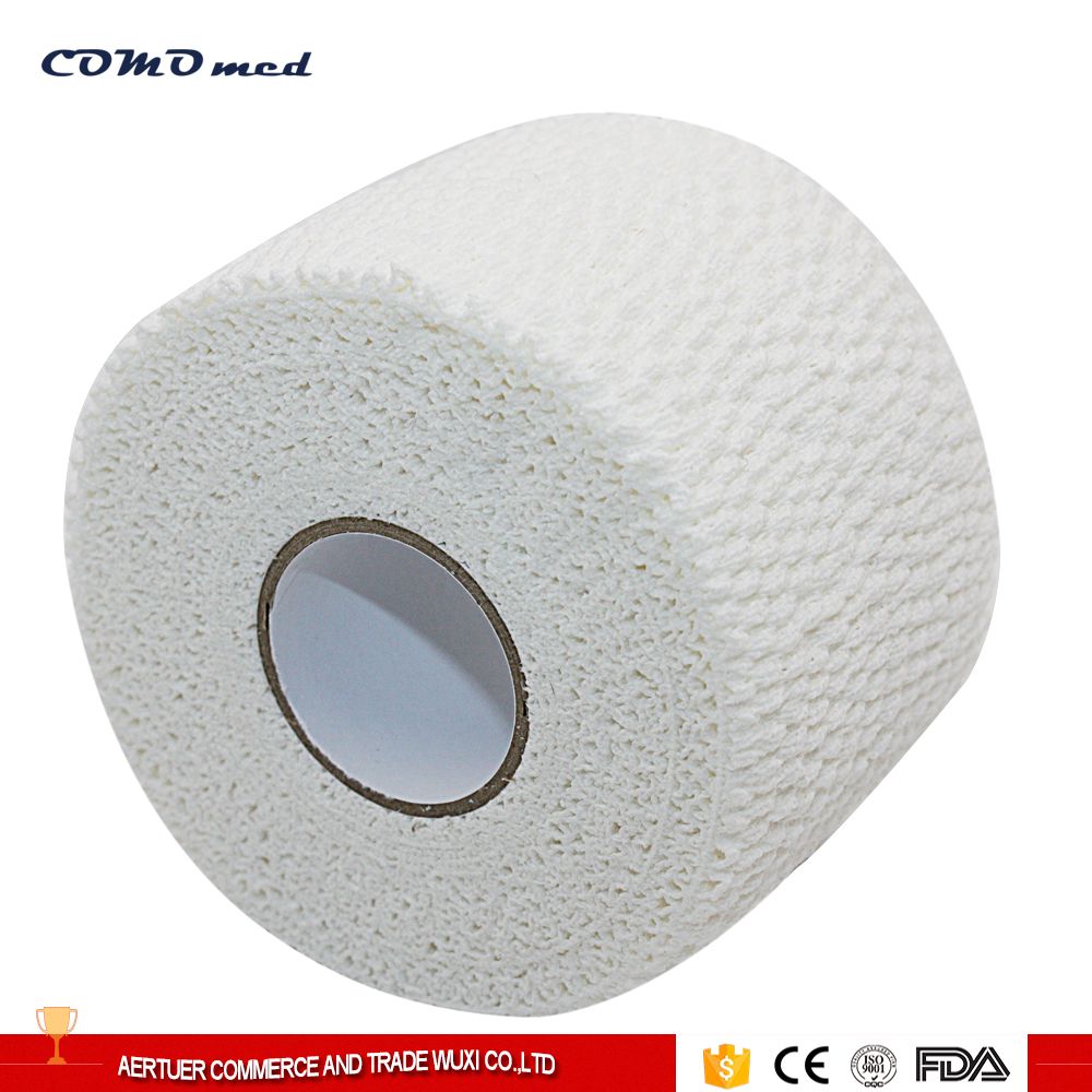 White or skin latex free hot melt adhesive mixture Soft edge EAB elastic crepe adhesive bandage