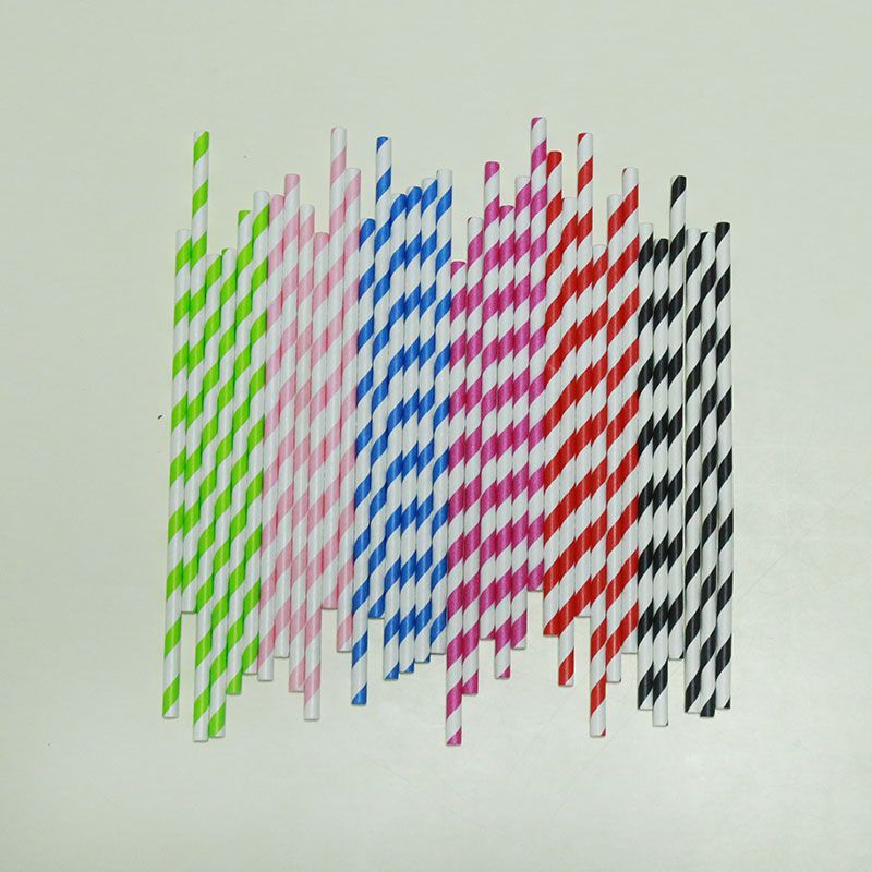 Striped Paper Straw