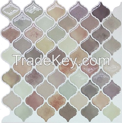 Clever Mosaics home decoration self-adhesive peel and stick mosaic wall tile (6pcs pack)