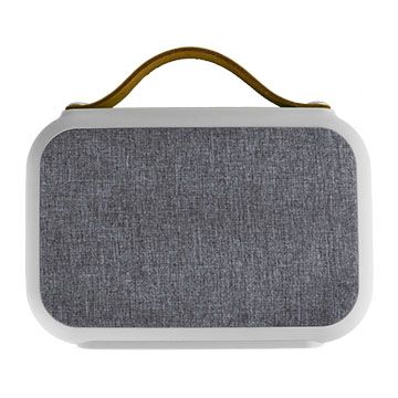 Fabric portable stereo speaker with 4-loudspeaker, IPX5 waterproof, two-side fabric appearance