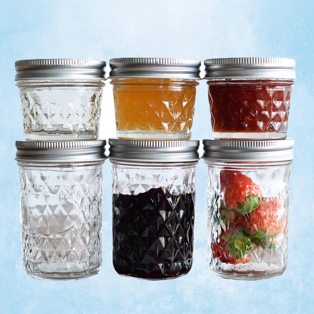 100ML-500ML glass mason jar with metal lid 