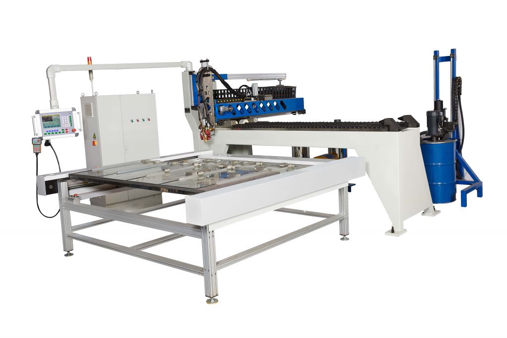 Full-automatic 3D PU foam sealing gasket machine