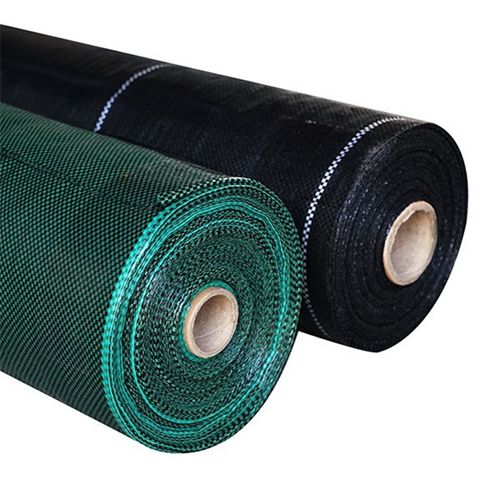 Black Plastic Fabric PP Ground Cover / Weed Control Mat