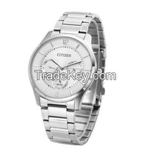 Branded Men's Silver Dial Stainless Steel Band Watch - AG8351-86A